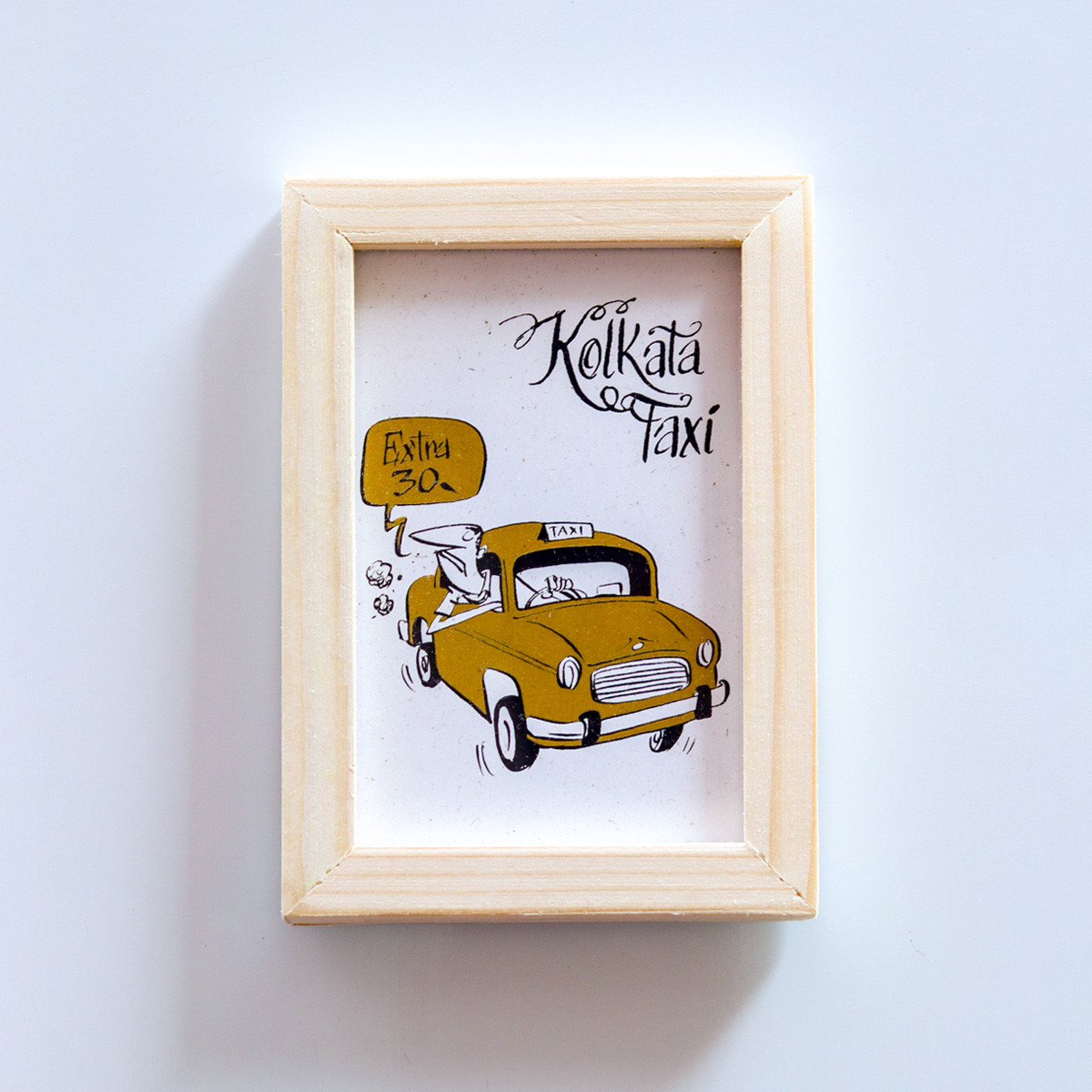 Kolkata Taxi Fridge Magnet