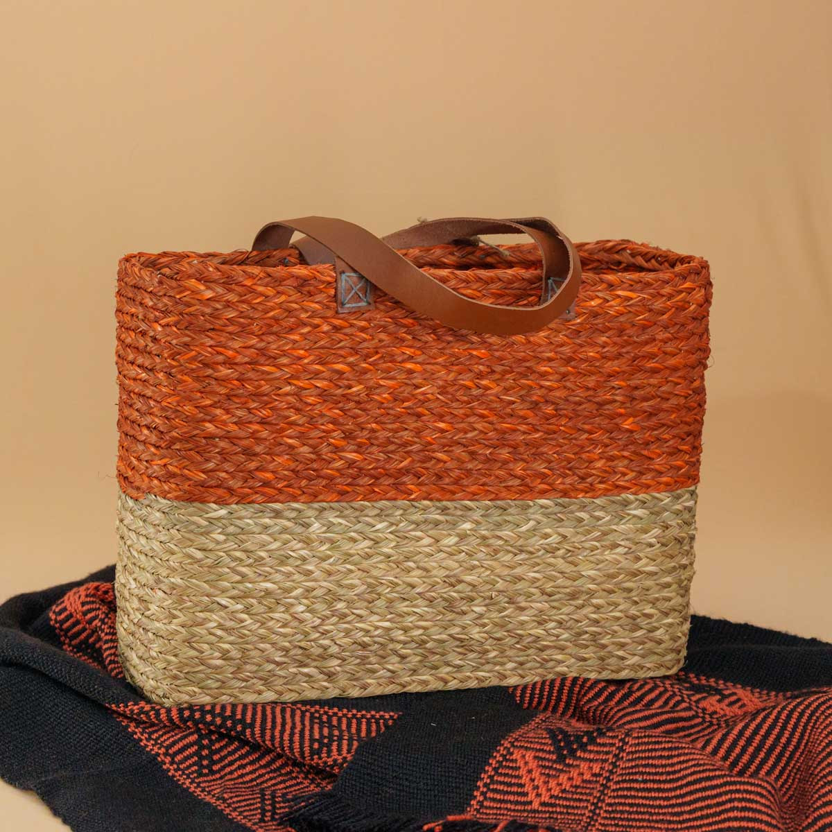 Sabai Woven Orange Tote