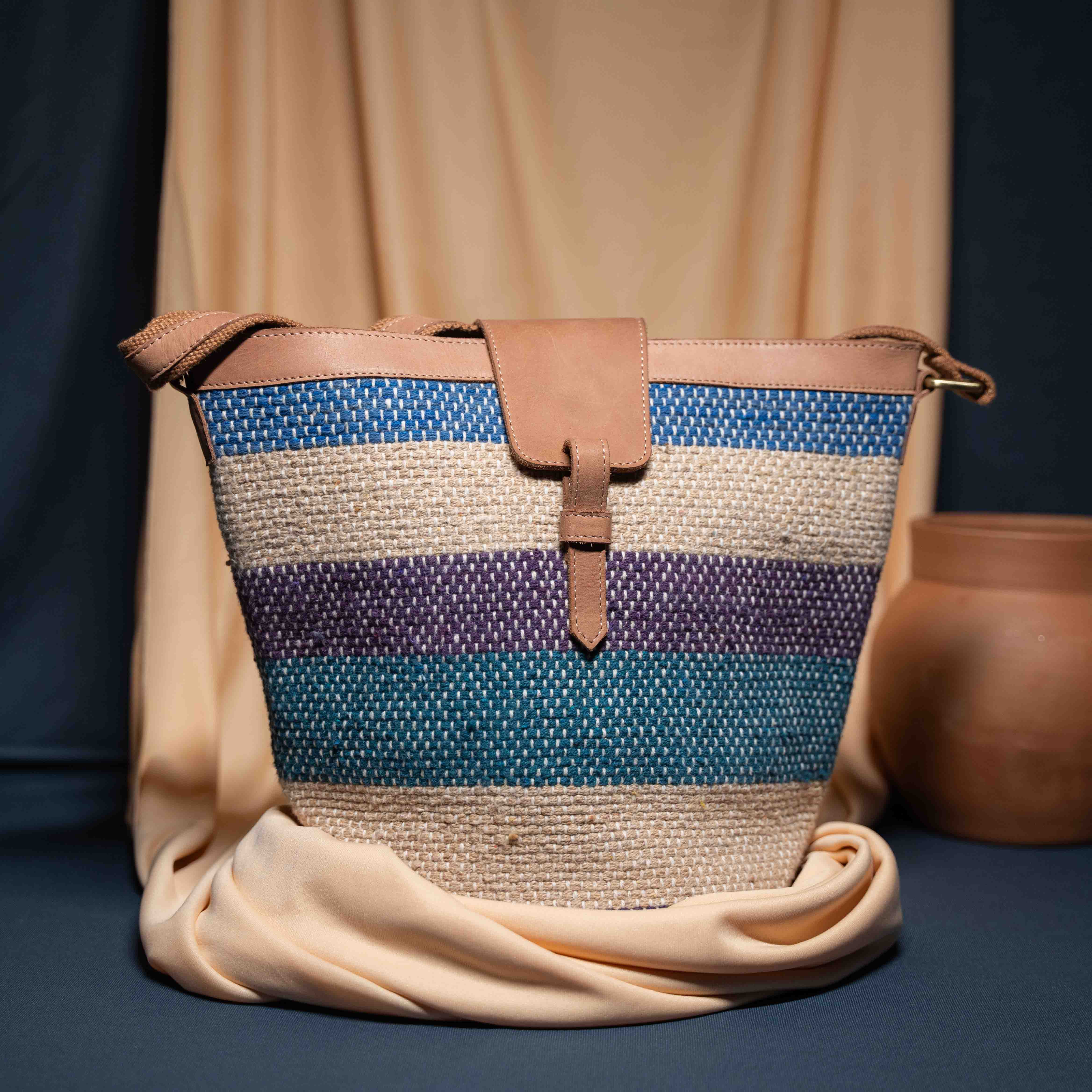 Cottondari Blue and Beige