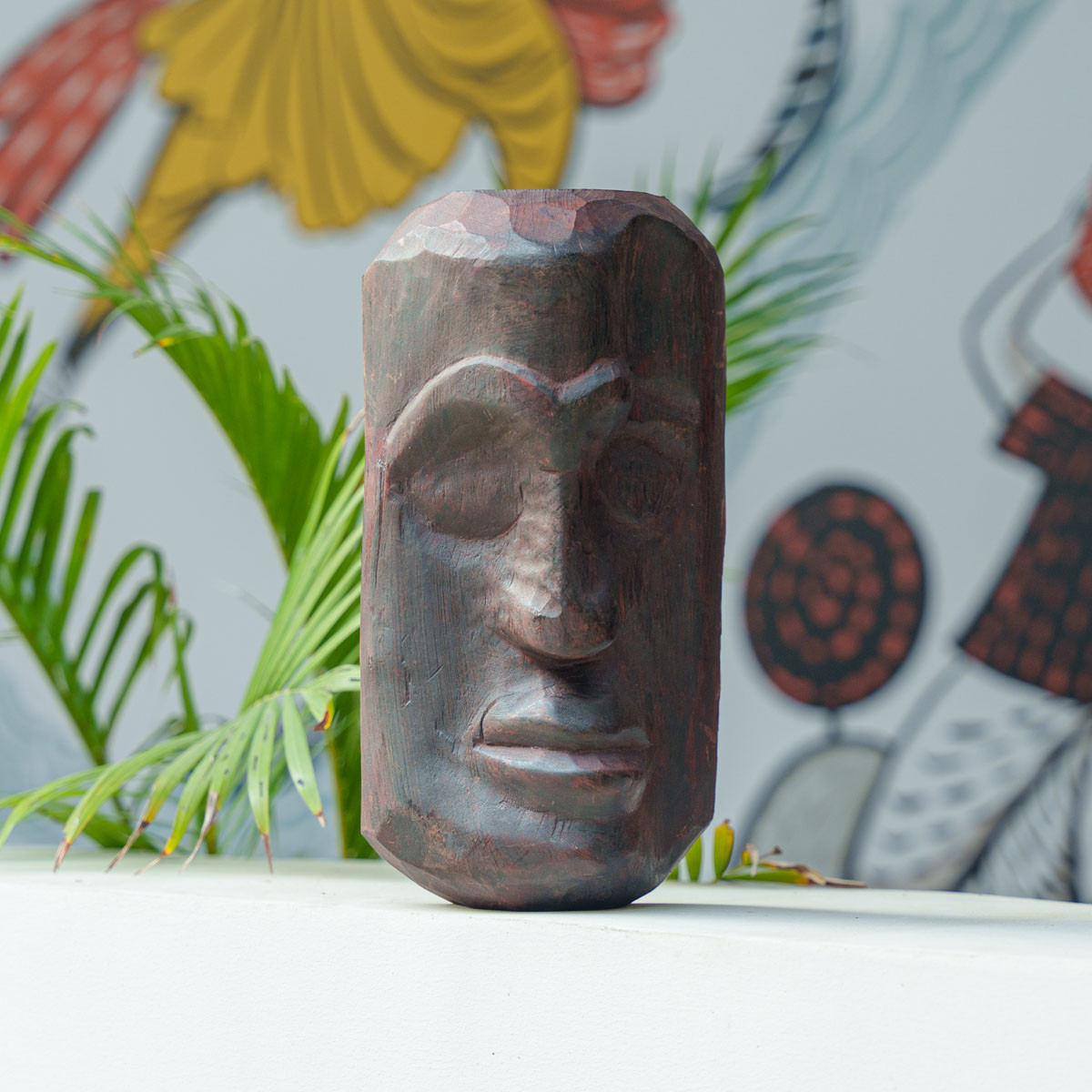 Wooden Broad Face Mask