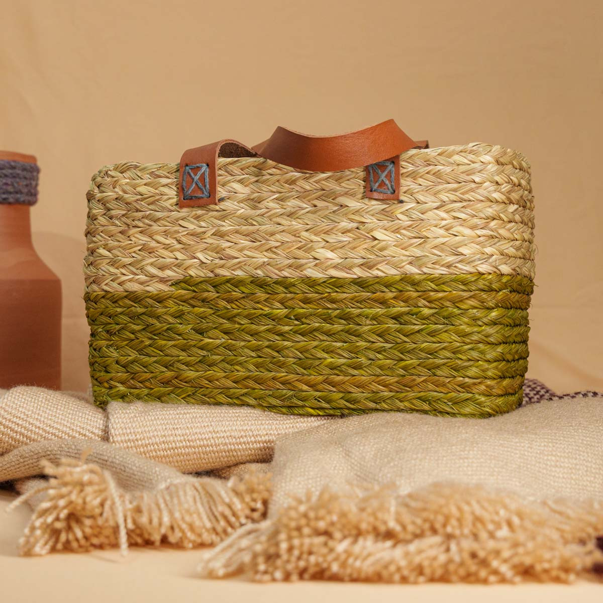 Sabai Green Woven Mini Bag