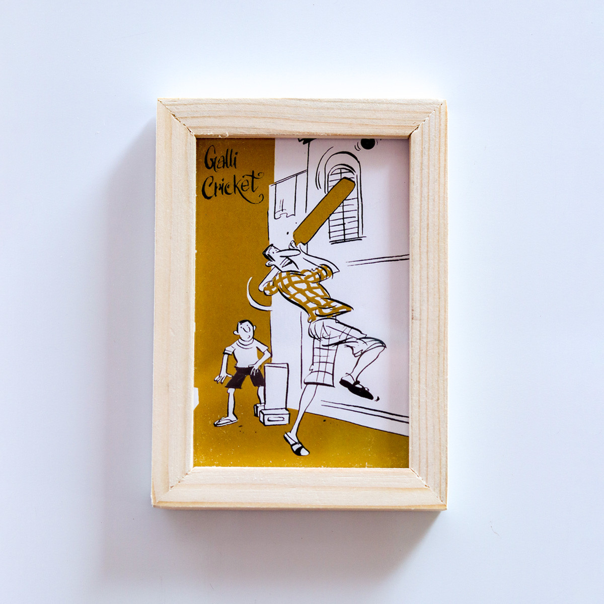 Gully Cricket Fridge Magnet