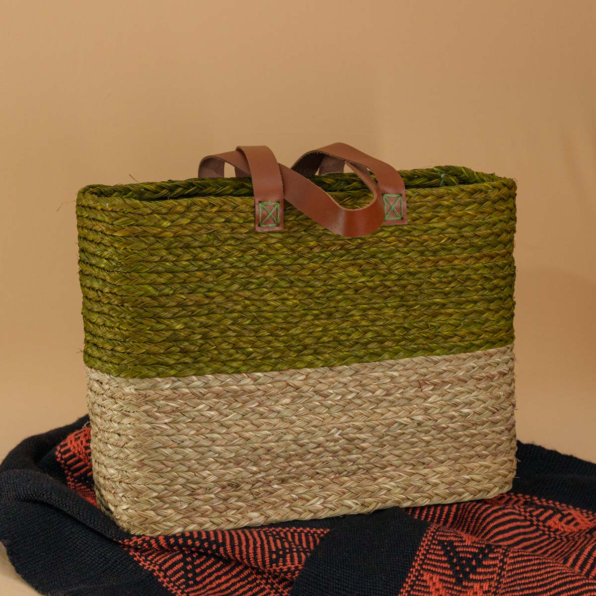 Sabai Grass Woven Green Tote